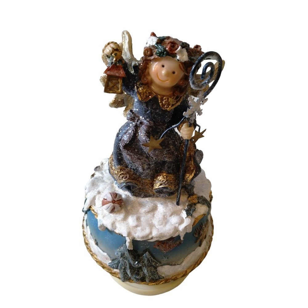 Christmas Rotating Wind Up Angel "Hark the Herald Angels Sing" Music Box CB2